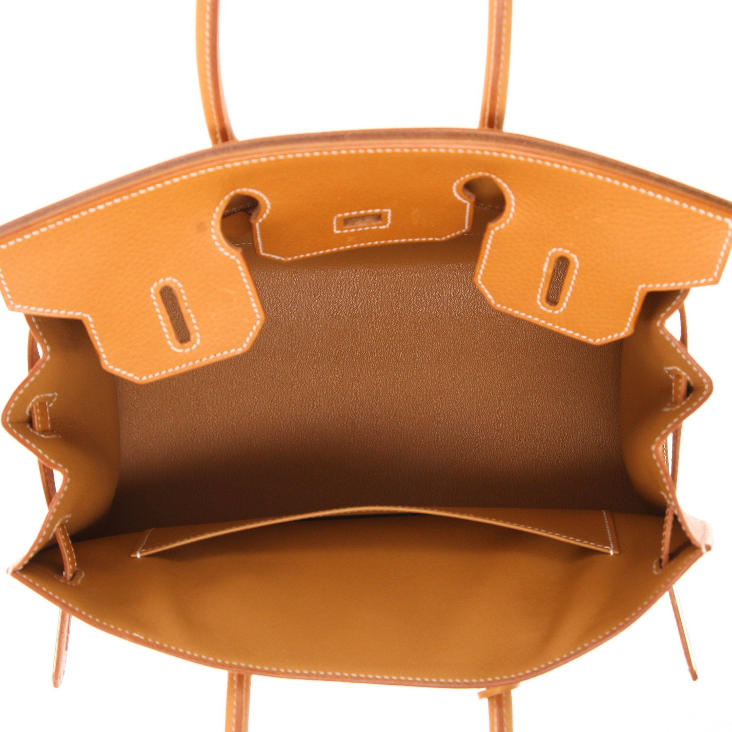 Sac à main Hermès  Birkin 30 cm en vache naturelle grainée sable - Detail D3