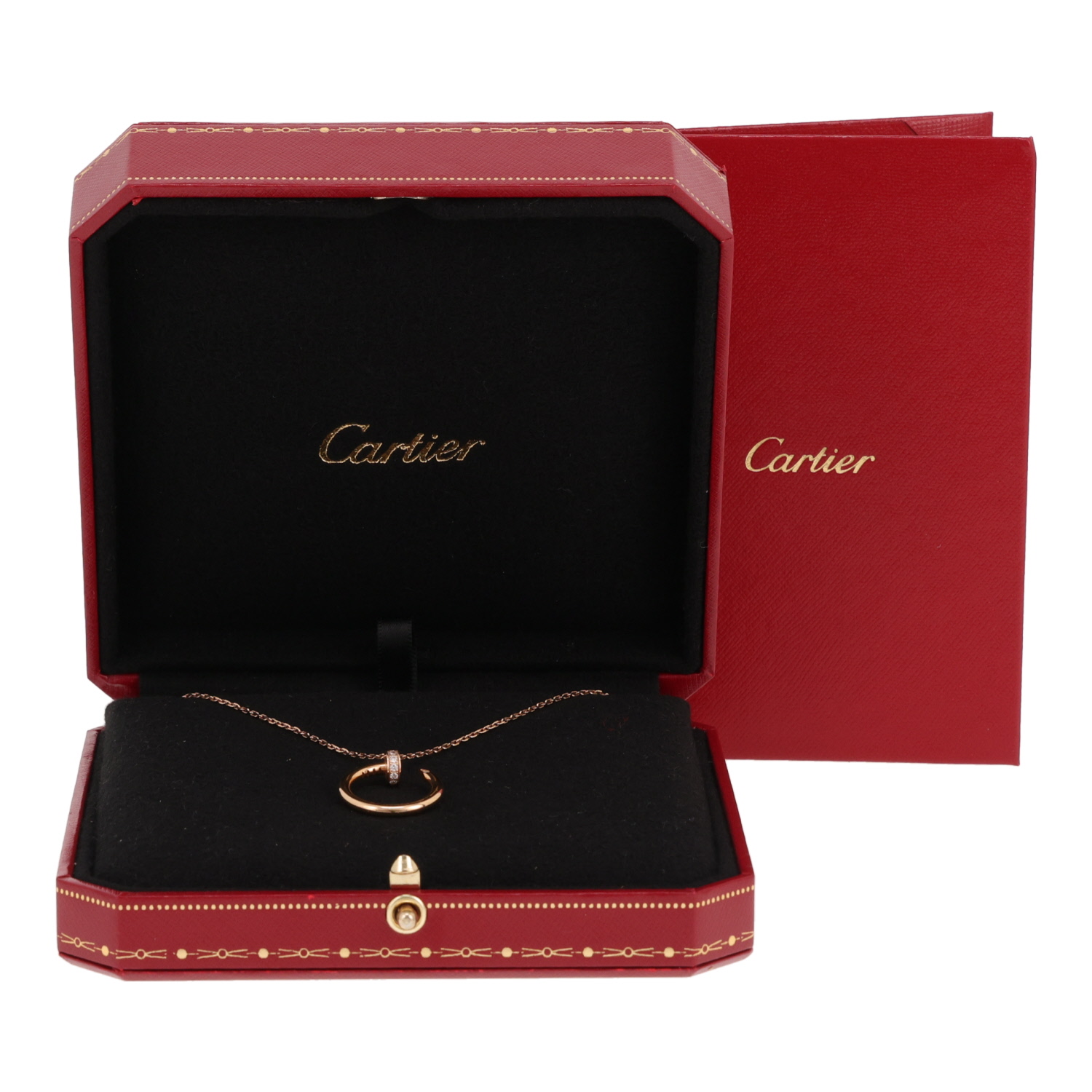 Collier Cartier Juste un clou en or rose et diamants - Detail D2