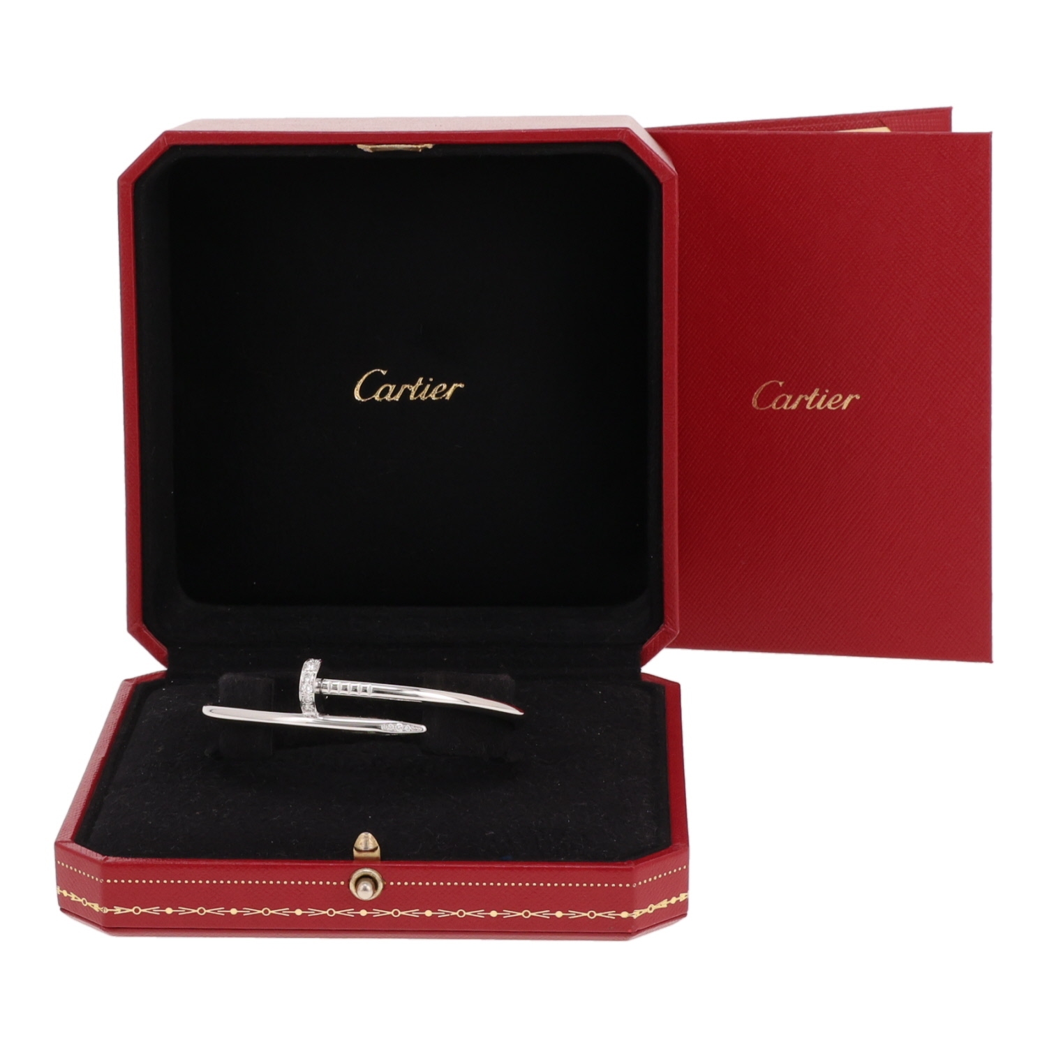 Pulsera rígida Cartier Juste un clou en oro blanco y diamantes