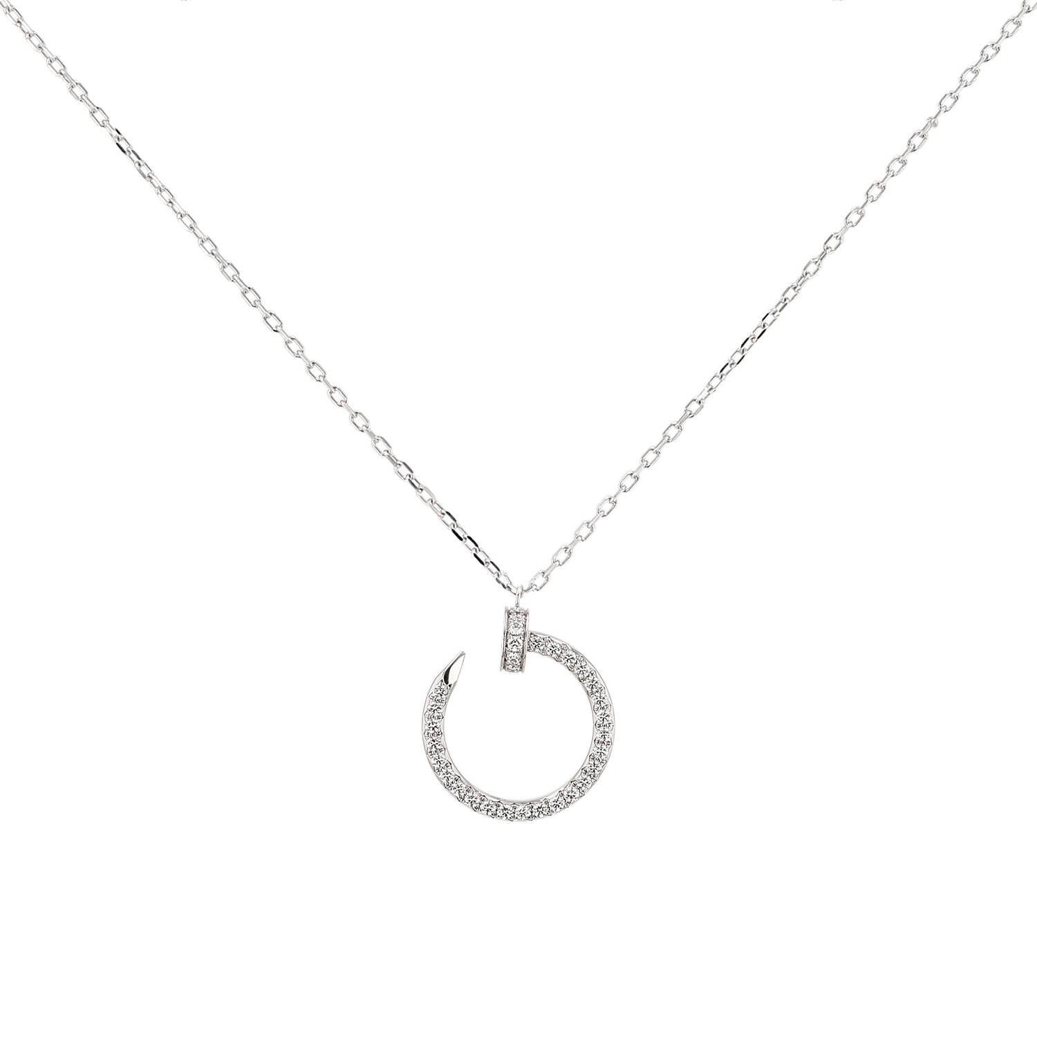 Collier Cartier Juste un clou en or blanc et diamants