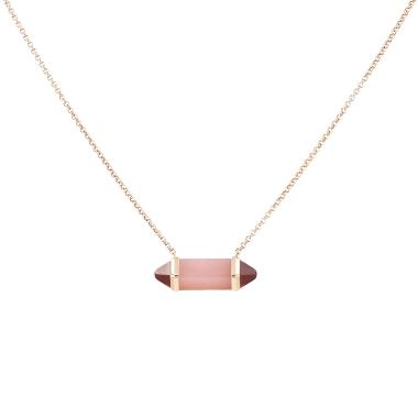 Collar «Les Berlingots de Cartier» de Cartier en oro rosa, calcedonia rosa y granate
