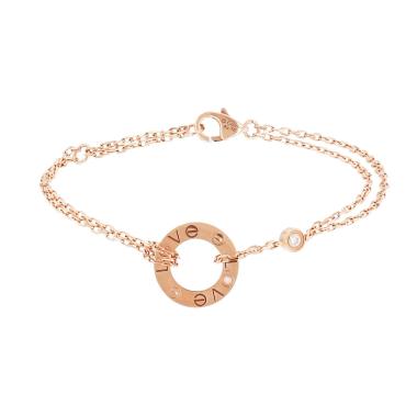 Bracelet Cartier Love en or rose et diamants