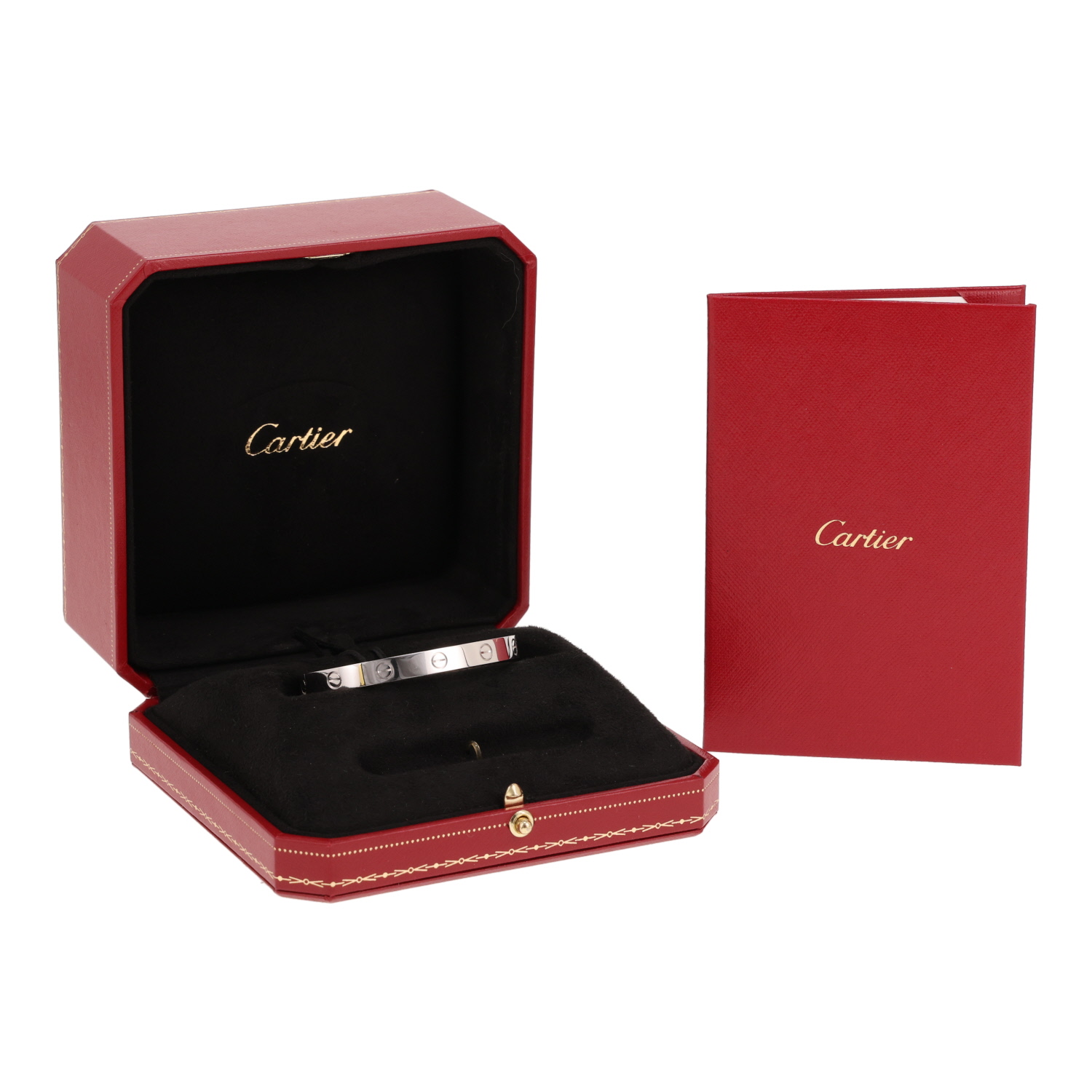 Bracelet Cartier Love en or blanc, taille 16