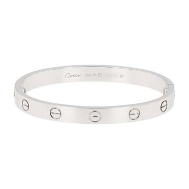 Bracelet Cartier Love en or blanc, taille 16