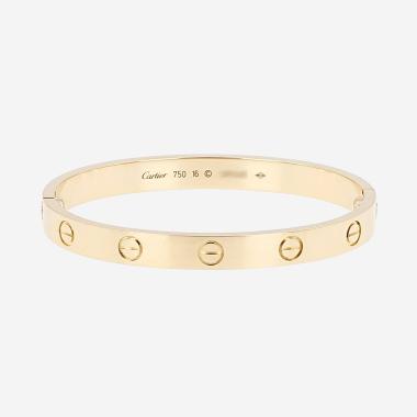 Bracelet Cartier Love en or jaune, taille 16