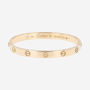 Bracelet Cartier Love en or jaune, taille 17