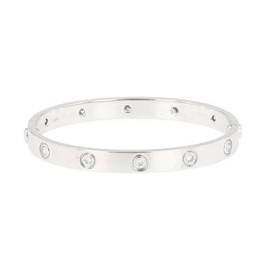 Bracelet Cartier Love 10 diamants en or blanc et diamants