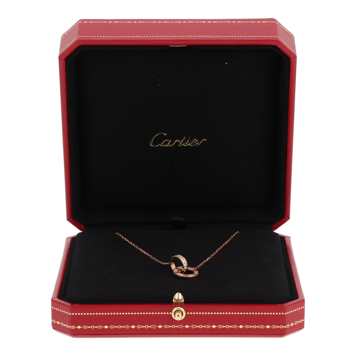 Collar Cartier Love de oro rosa y diamantes - Detail D2