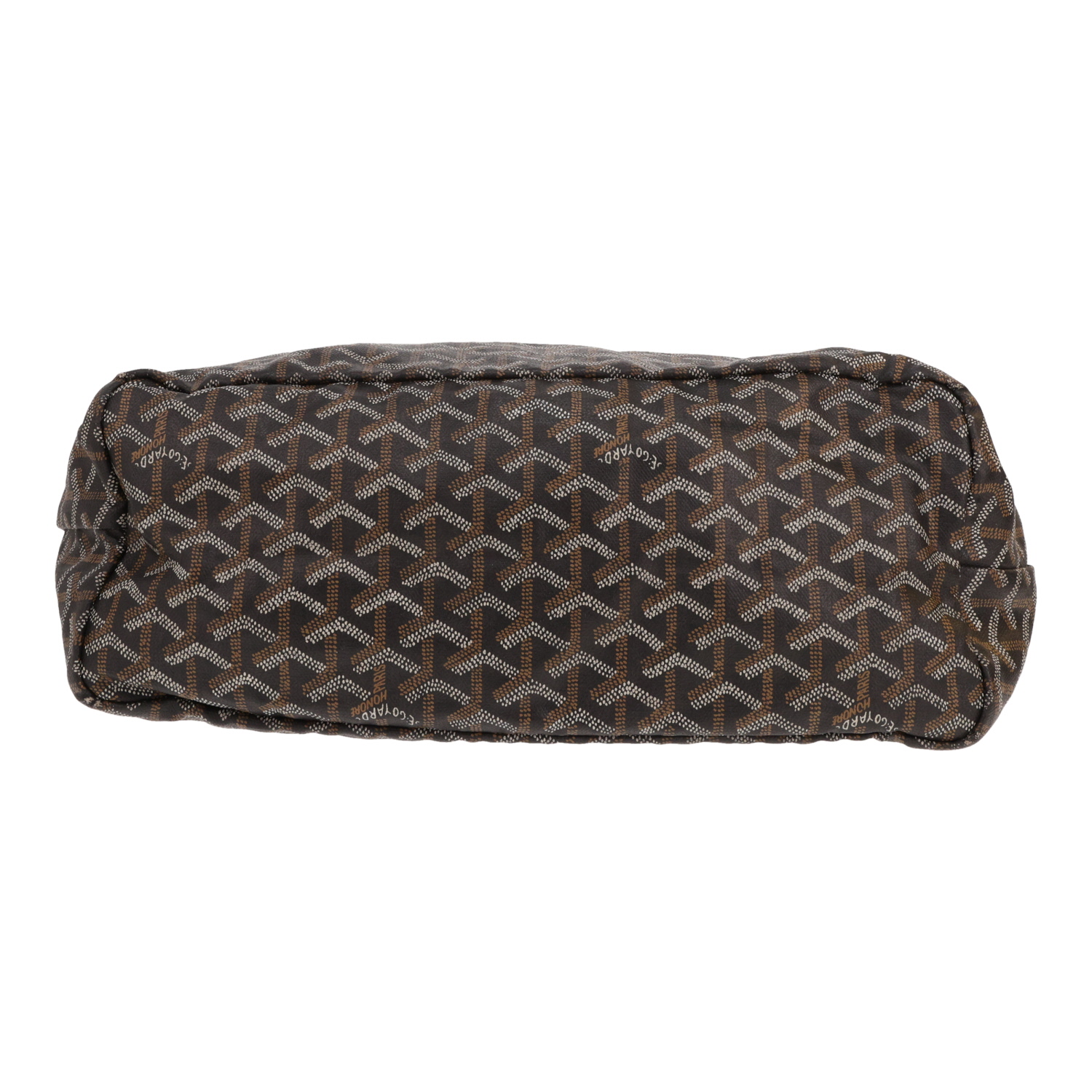 Borsa shopping Goyard Saint-Louis in tela Goyardine nera e pelle nera - Detail D1