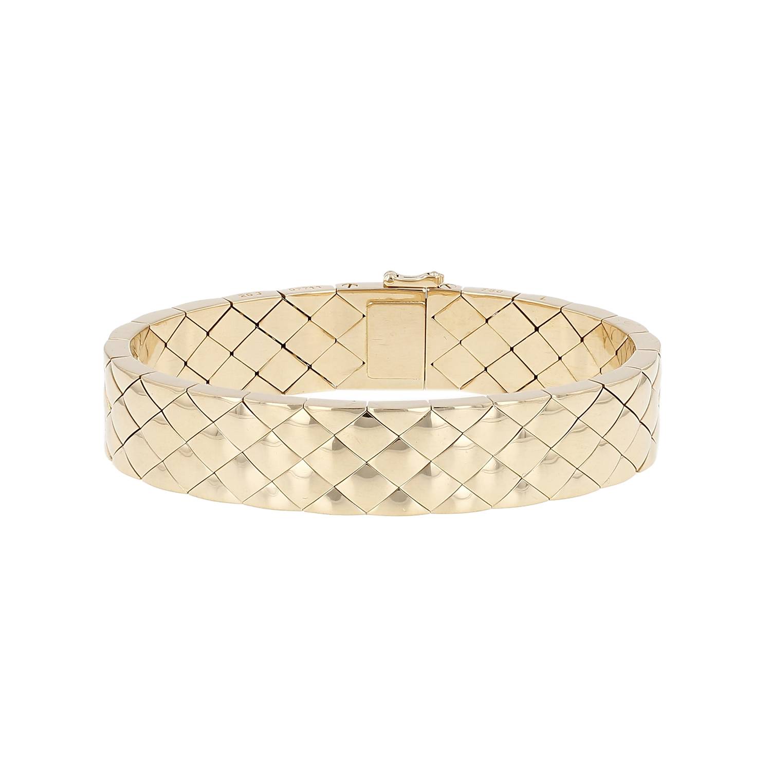 Chanel Quilted Yellow Gold Bracelet for Occasions Chanel Quilted Yellow Gold Bracelet for Occasions