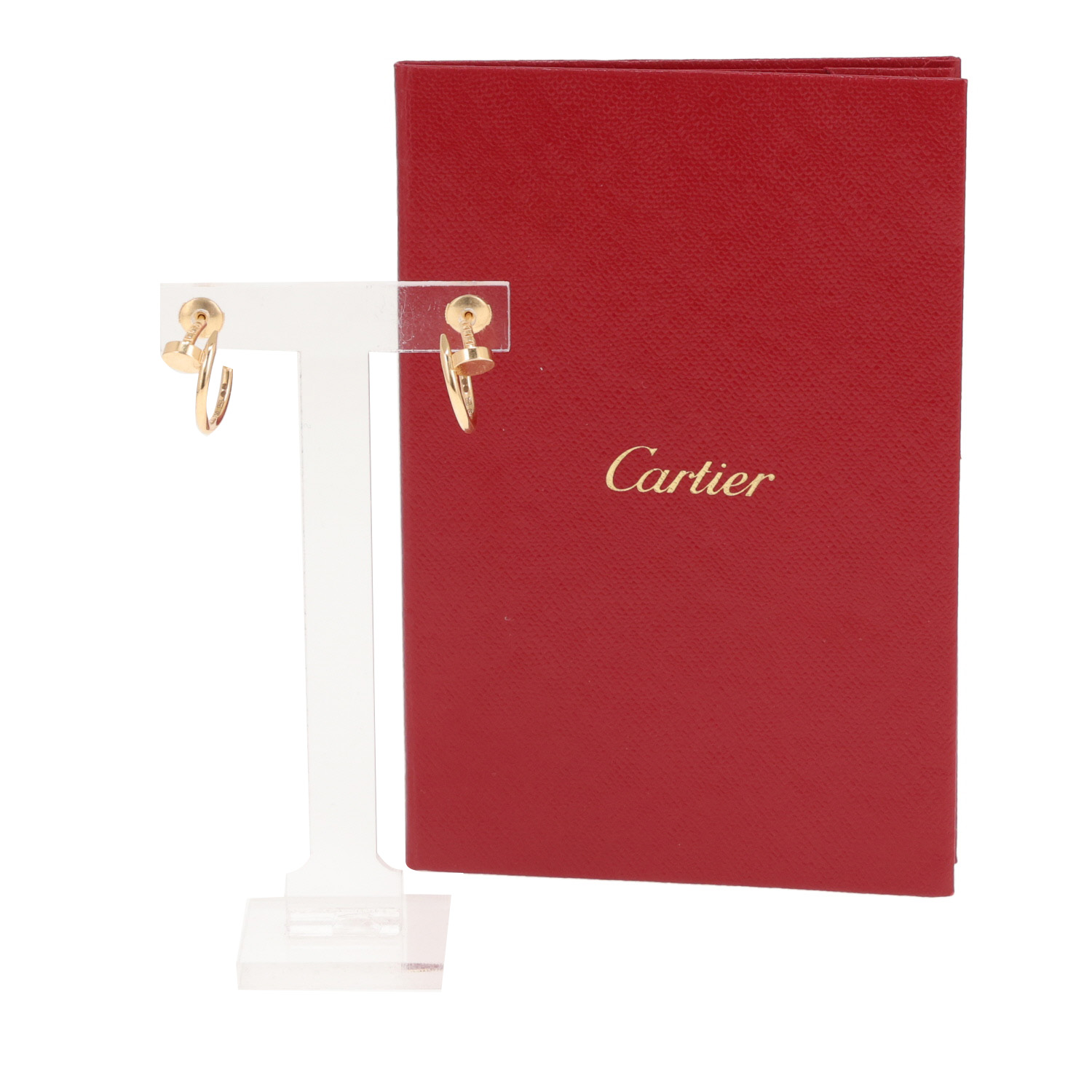 Paire de petites créoles Cartier Juste un clou en or jaune - Detail D2