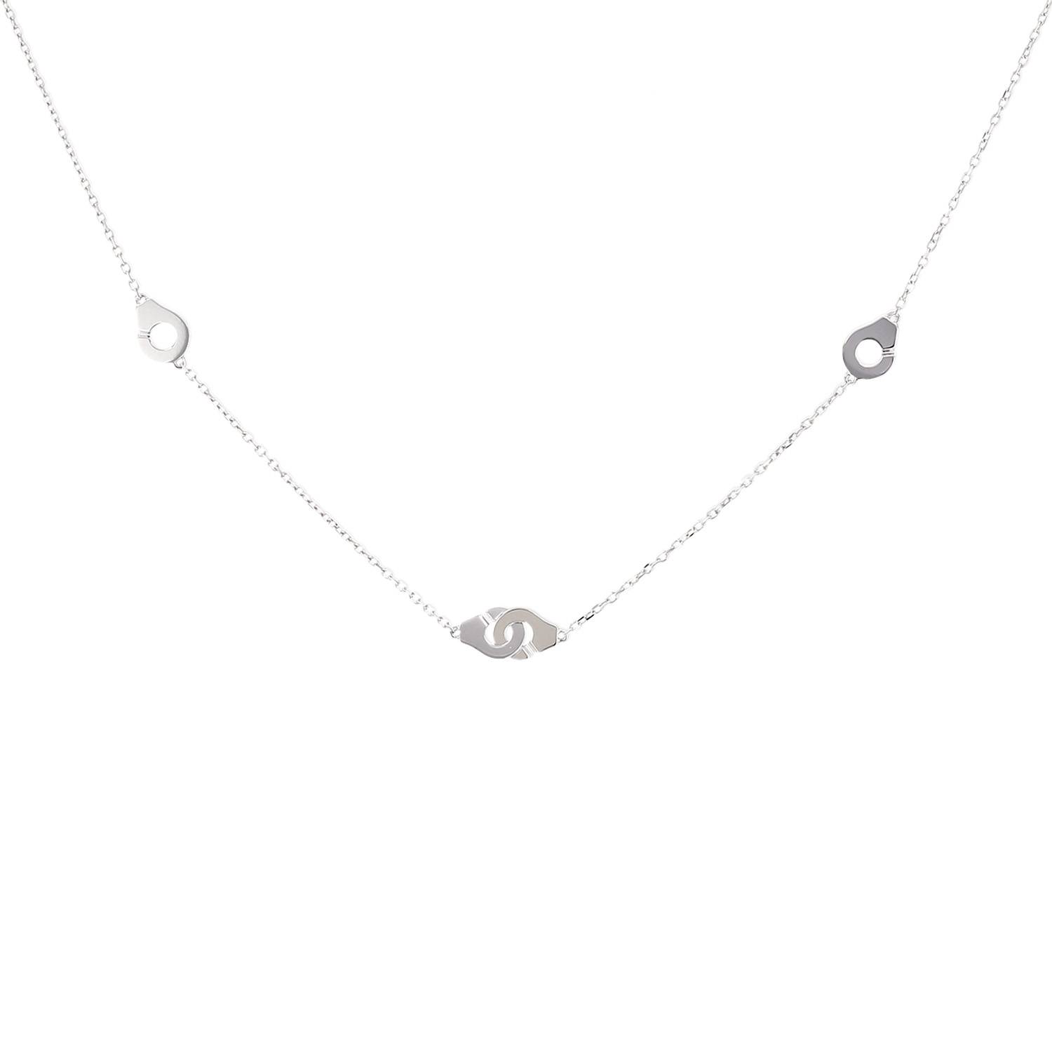 Collier Dinh Van Menottes en or blanc Collier Dinh Van Menottes en or blanc