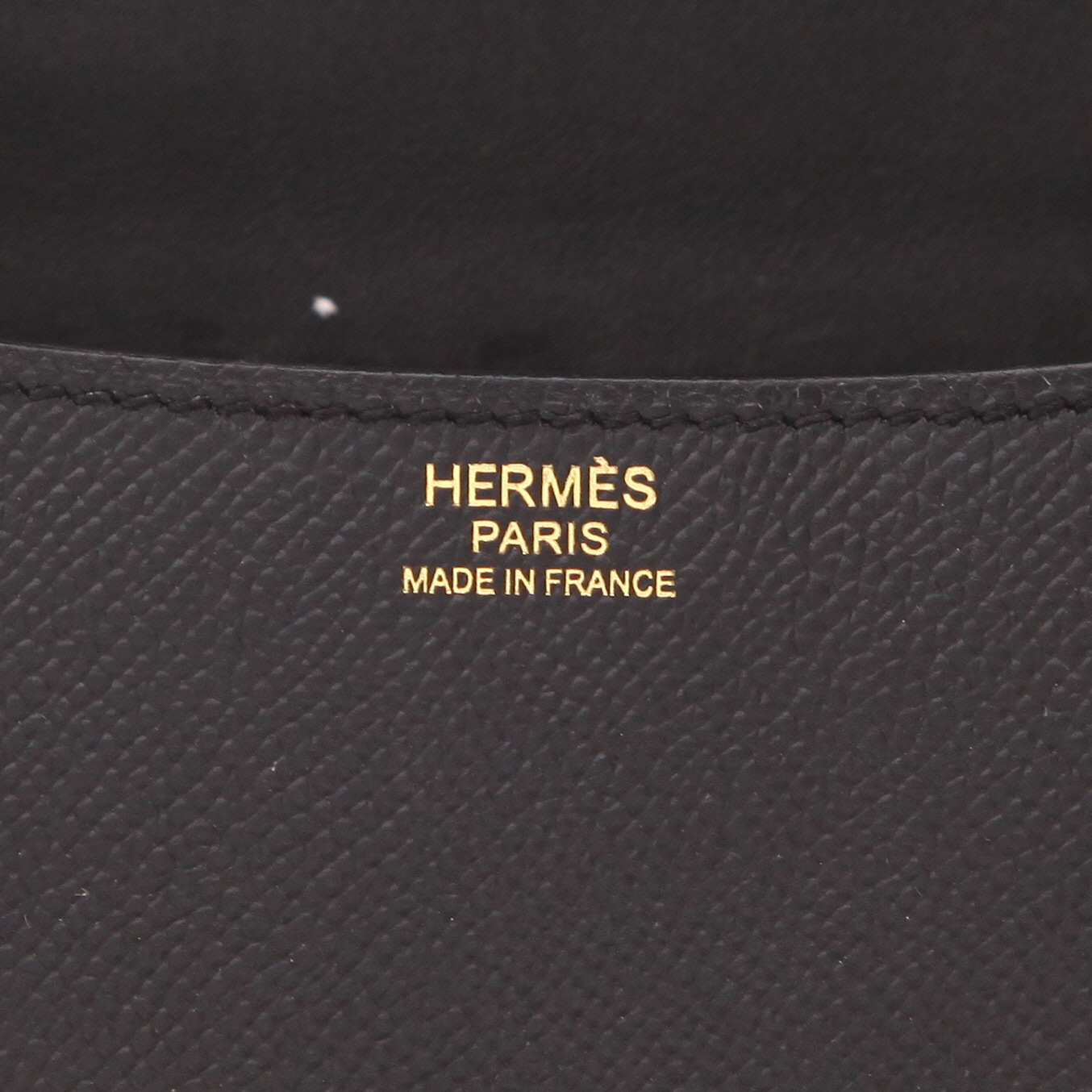 Sac à main Hermès  Constance en cuir epsom noir - Detail D2