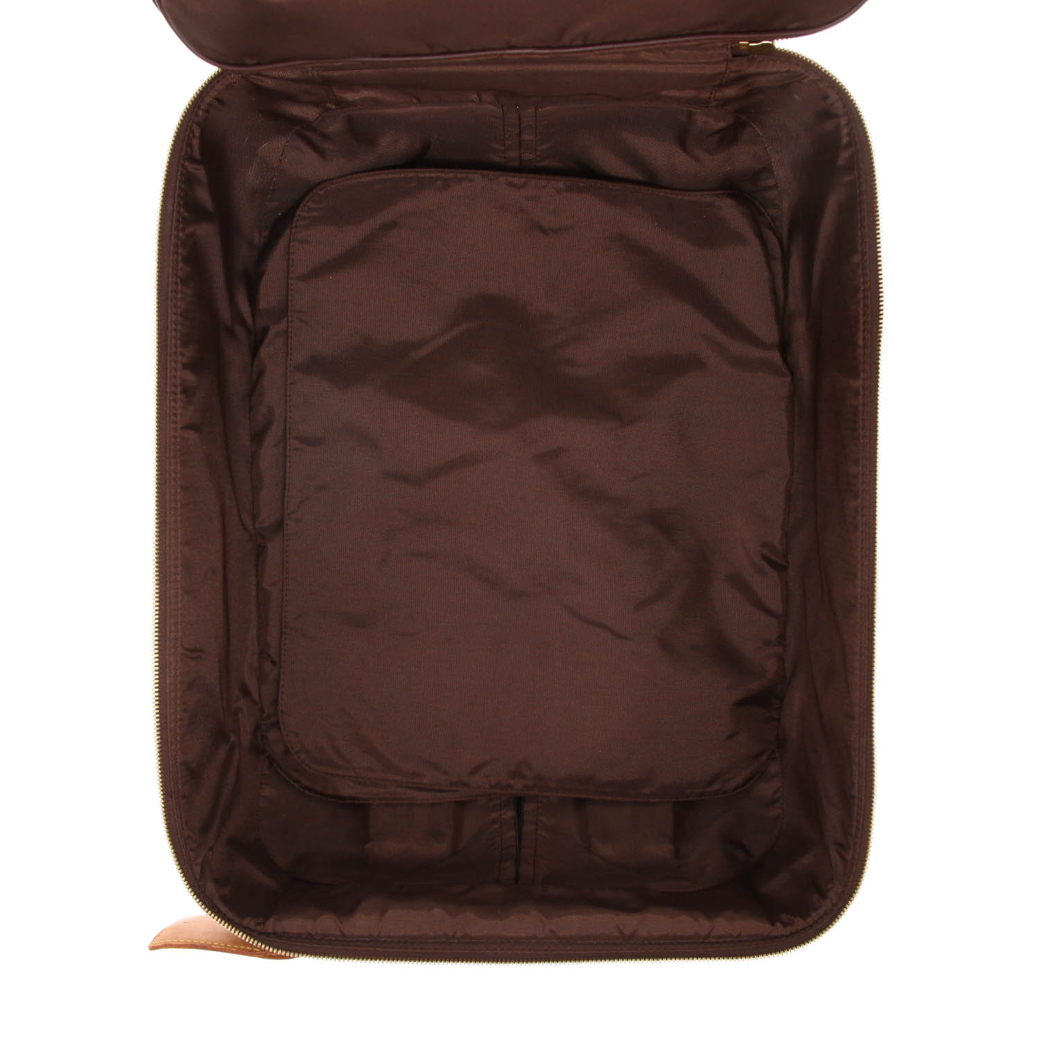 Maleta Louis Vuitton «Pegase» de lona Monogram marrón y cuero natural - Detail D3