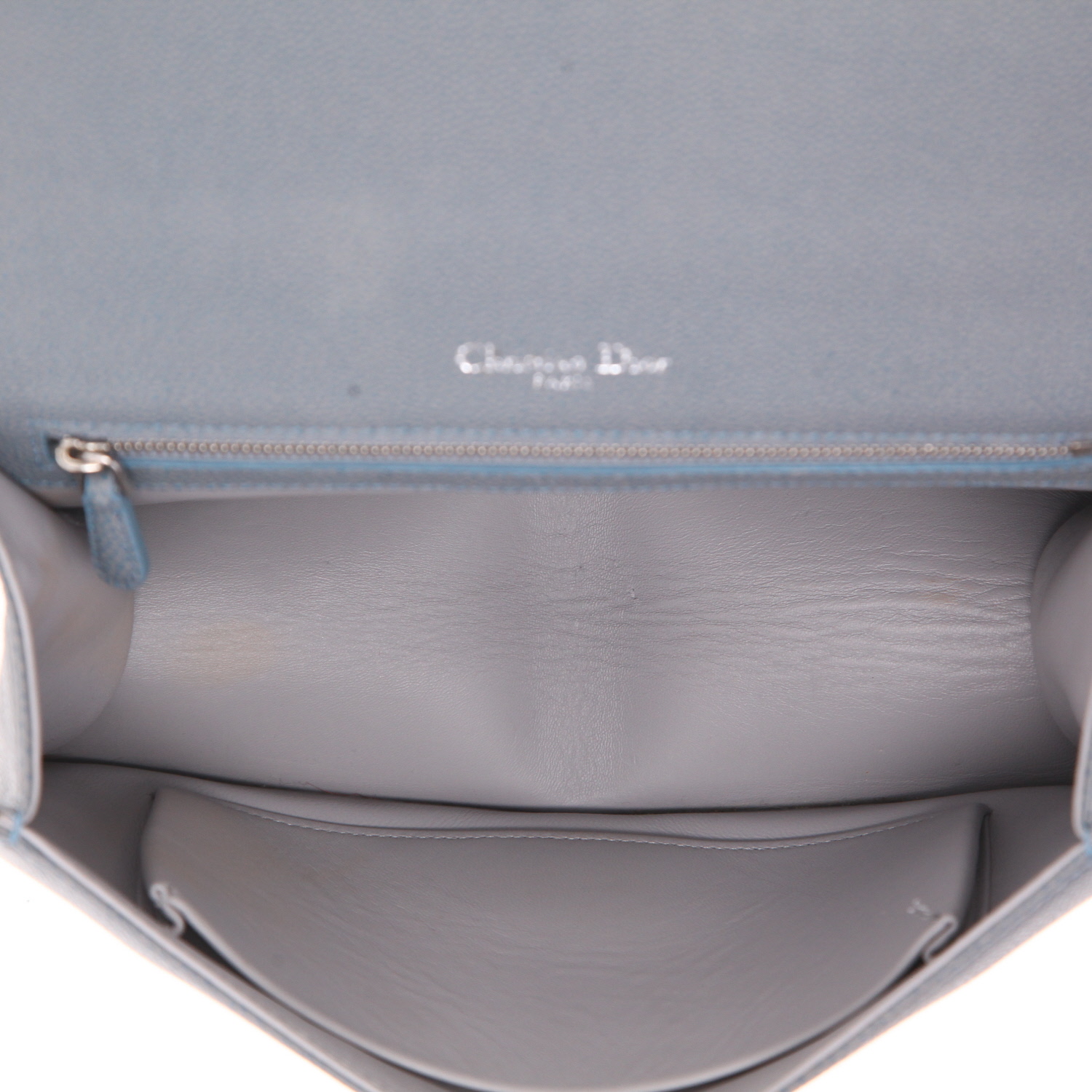 Dior Diorama handbag in blue-grey leather - Detail D3