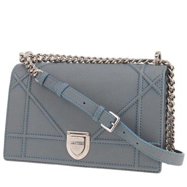 Bolso Dior «Diorama» de piel azul grisácea