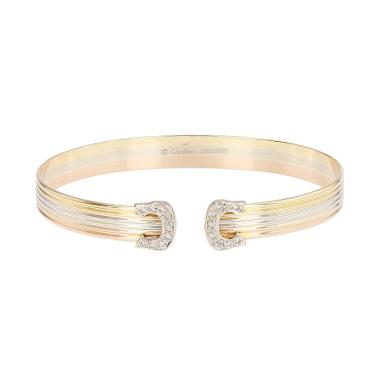 Cartier C de Cartier bracelet in three-tone gold and diamonds