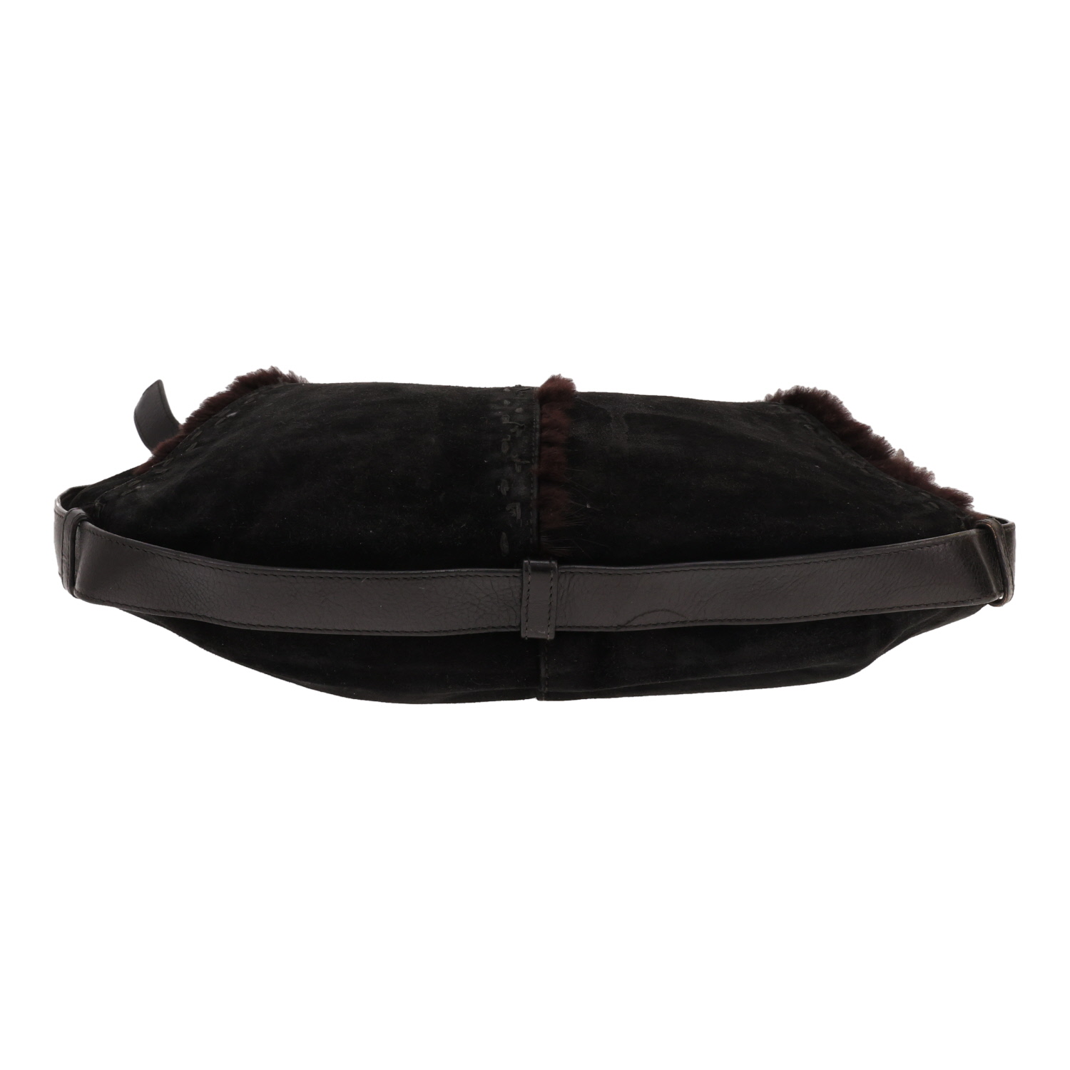 Bolso Saint Laurent «Mombasa» de ante de ternero Noir - Detail D1