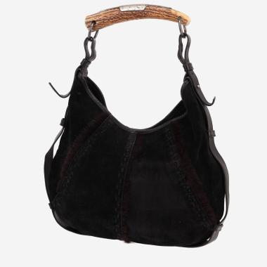 Sac à main Saint Laurent  Mombasa en Veau velours noir