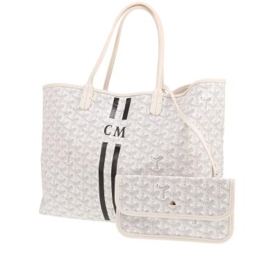 Goyard Saint-Louis tote bag in white Goyardine canvas and white leather