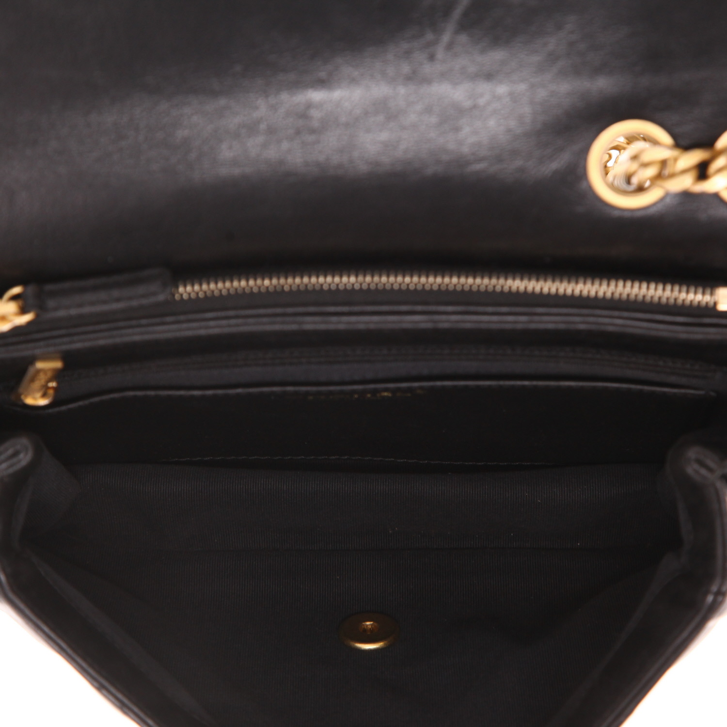 Sac à main Chanel   en cuir matelassé noir - Detail D3