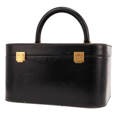 Vanity Hermès   en cuir box noir