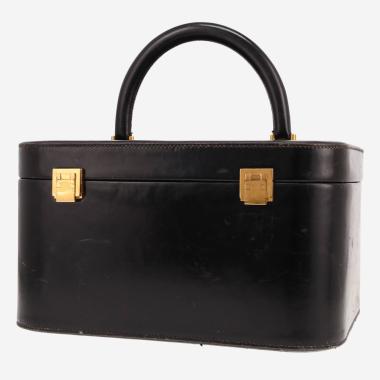 Vanity Hermès   en cuir box noir