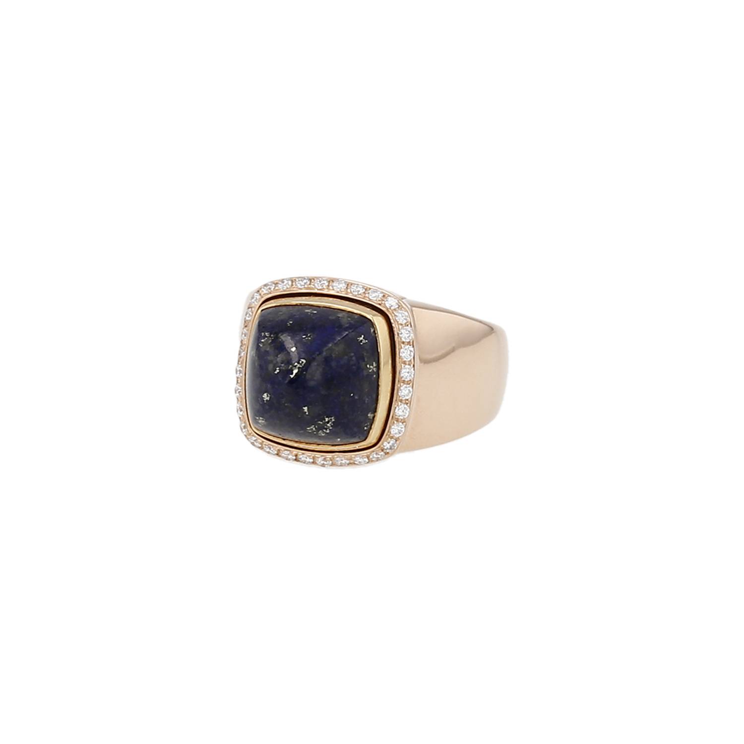 Bague Fred Pain de Sucre or rose lapis-lazuli occasion Bague Fred Pain de Sucre or rose lapis-lazuli occasion
