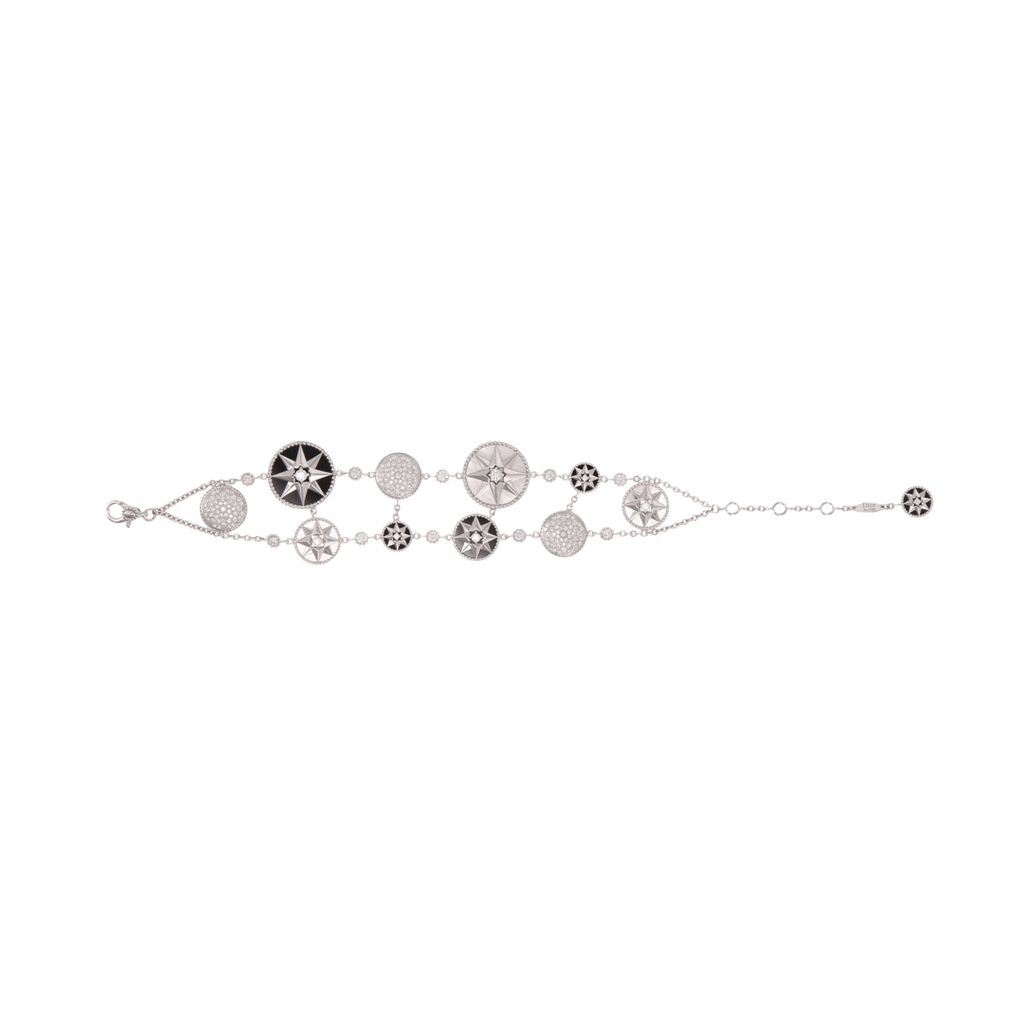 Dior Rose des vents bracelet in white gold, mother of pearl, onyx and diamonds - Detail D1