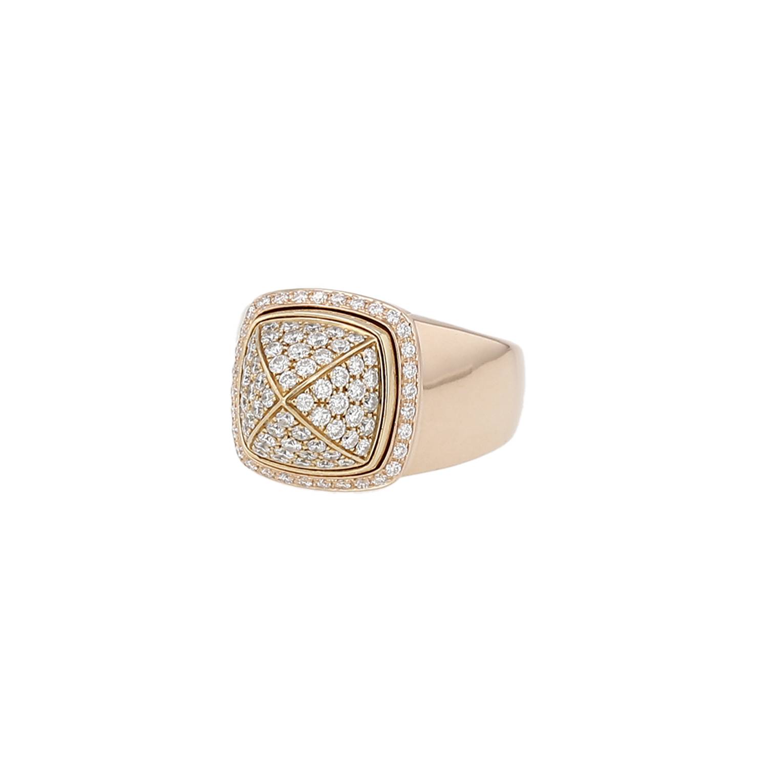 Bague Fred Pain de Sucre Or Rose Diamants Occasion Bague Fred Pain de Sucre Or Rose Diamants Occasion