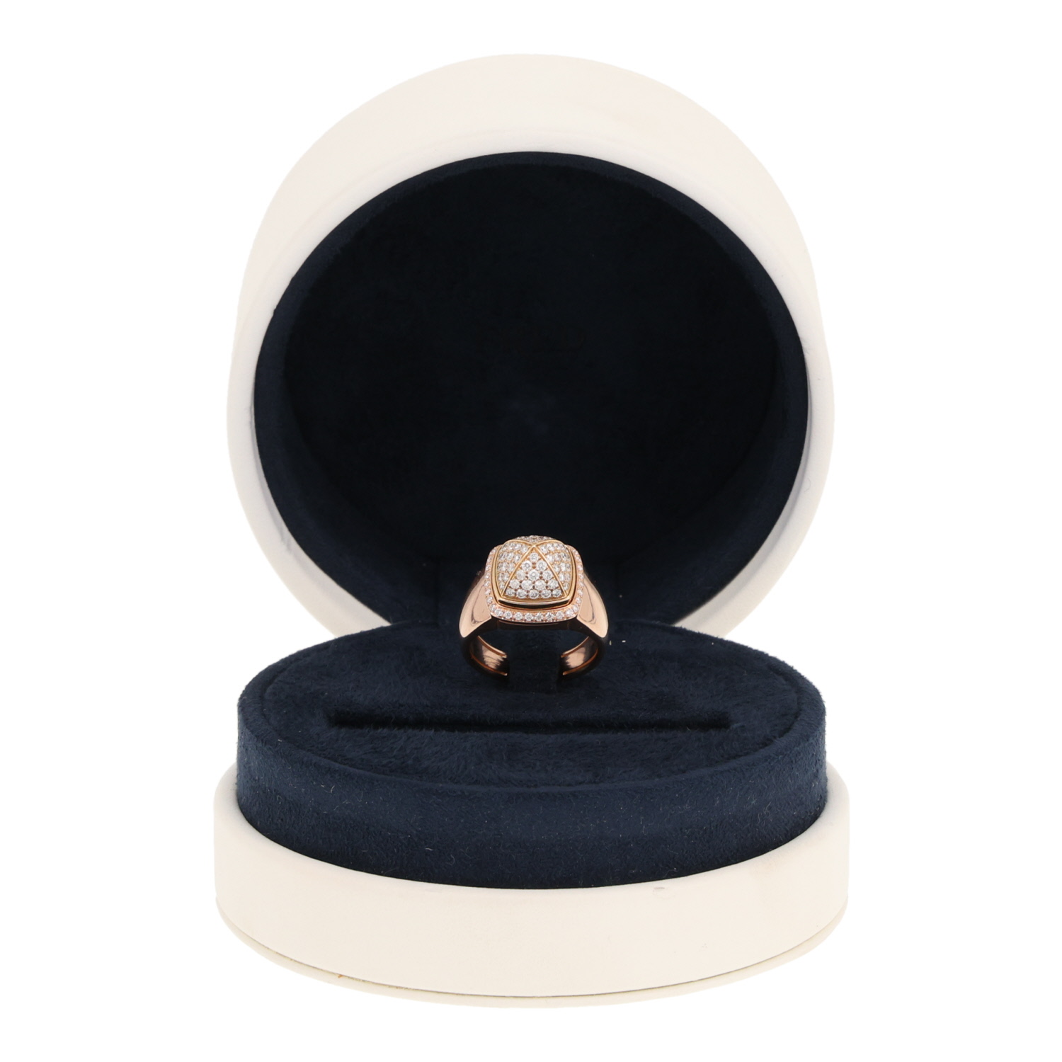 Fred Pain de Sucre medium-sized ring in rose gold, yellow gold and diamonds - Detail D2