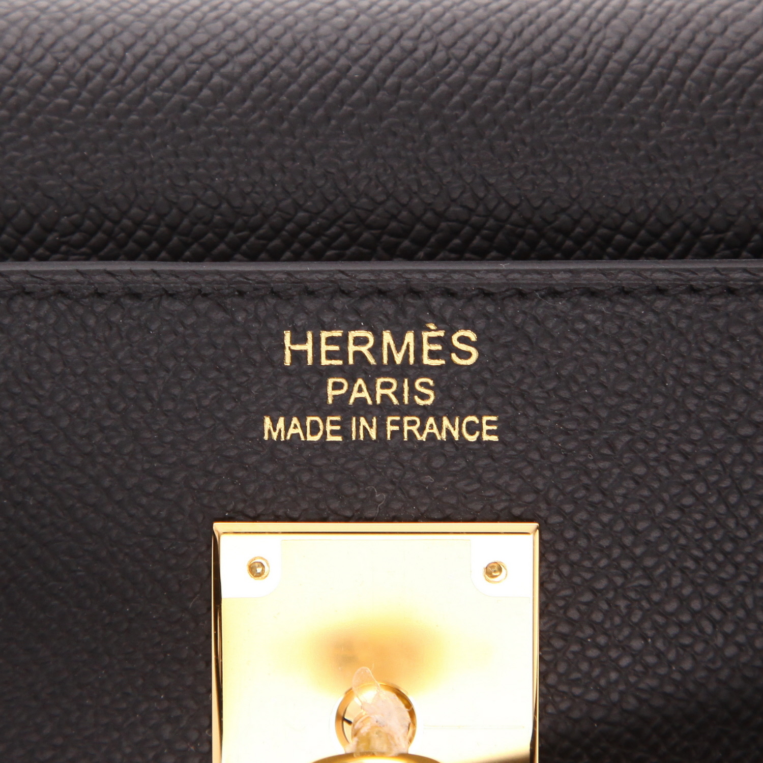 Hermès Kelly 35 cm handbag in Noir Epsom leather - Detail D2