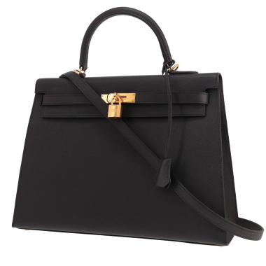 Hermès Kelly 35 cm handbag in Noir Epsom leather
