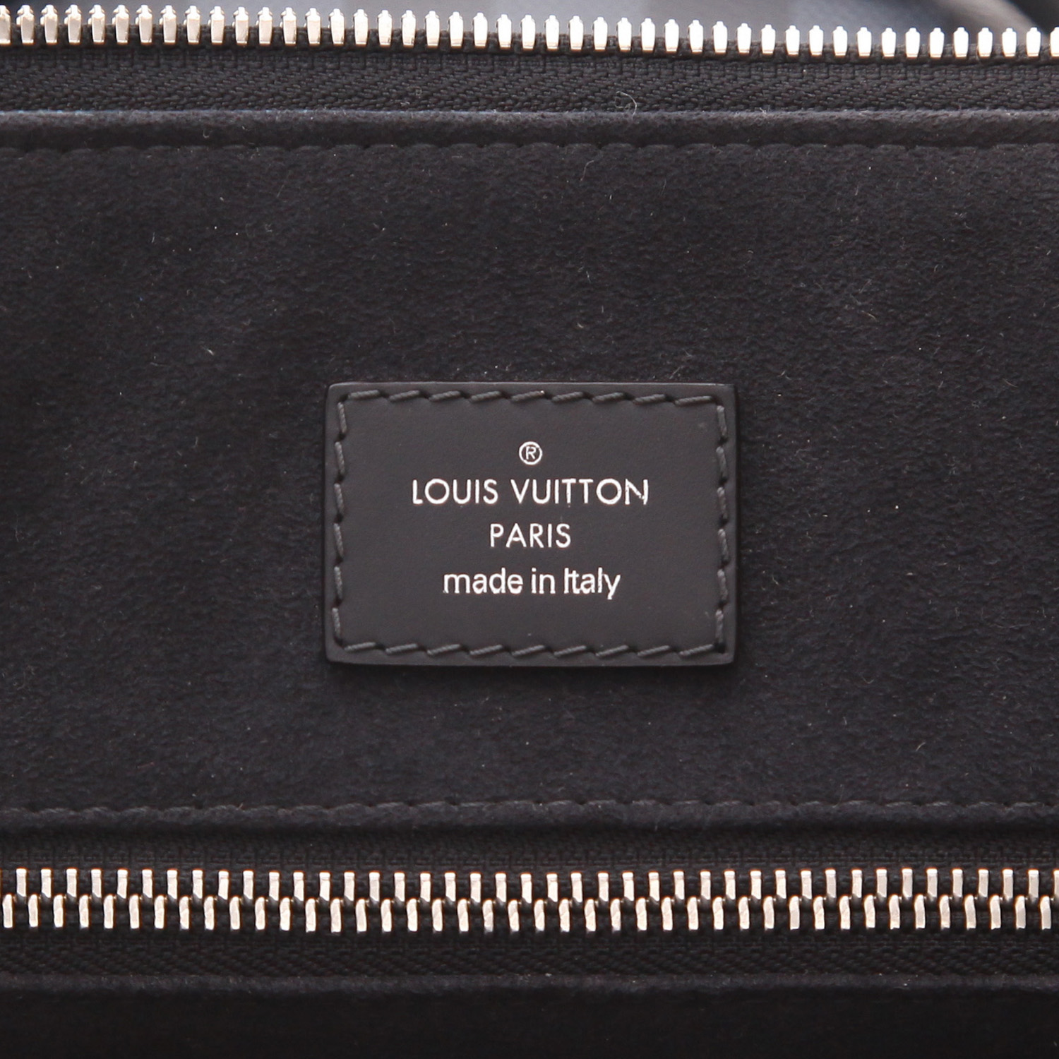 Sac à main Louis Vuitton   en toile damier graphite et cuir noir - Detail D2