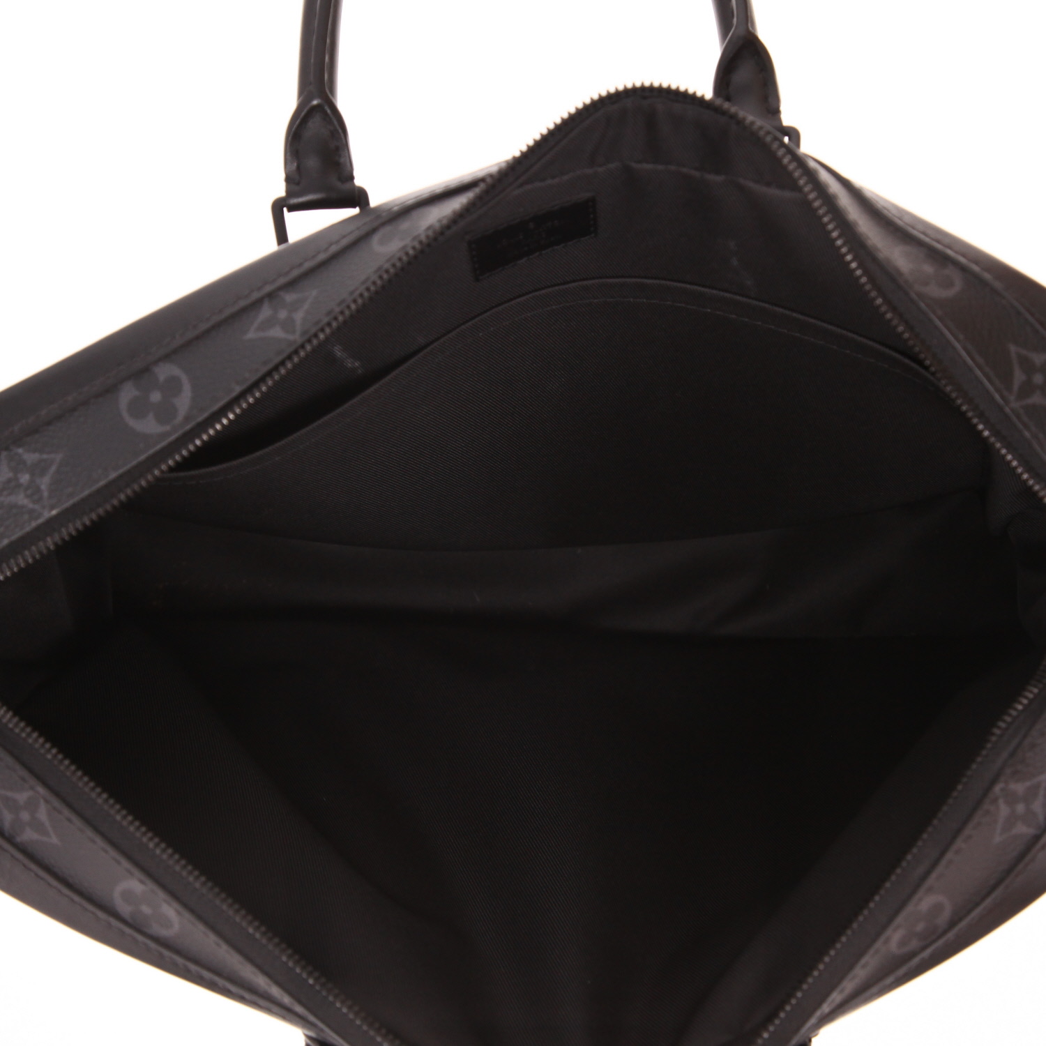 Maletín Louis Vuitton «Soft Trunk» de lona Monogram negra y gris y piel negra - Detail D3