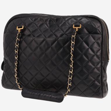 Sac à main Chanel  Camera en cuir matelassé bleu-marine