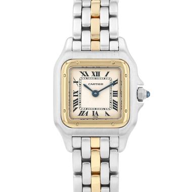 Cartier Panthère watch, small model, in gold and steel, Ref: Cartier - 112000R, circa 1990