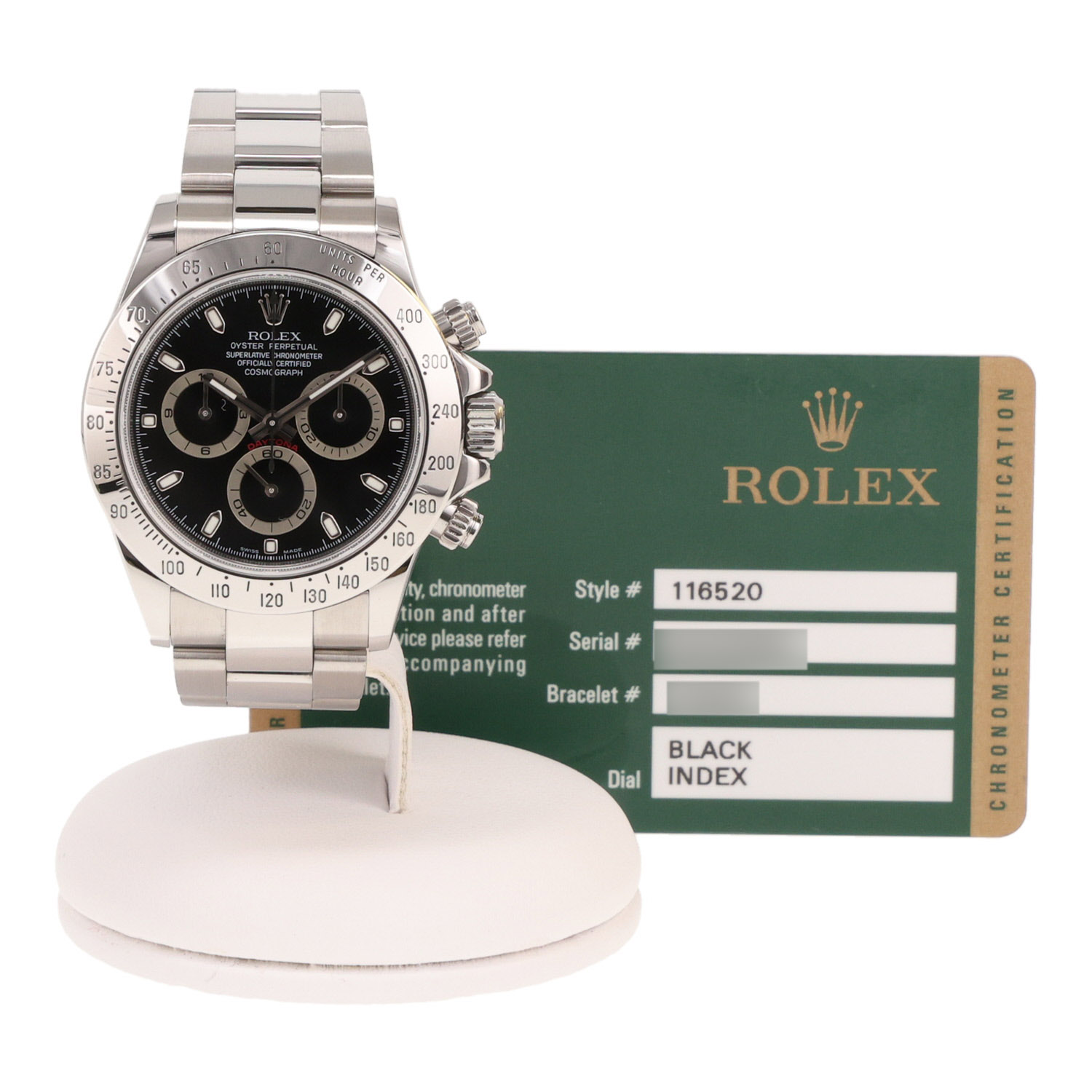 Orologio Rolex Daytona automatico in acciaio, rif.: Rolex - 116520  Circa 2007