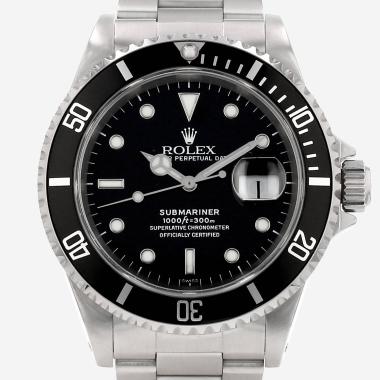 Montre Rolex Submariner Date en acier Ref: Rolex - 16610  Vers 1998
