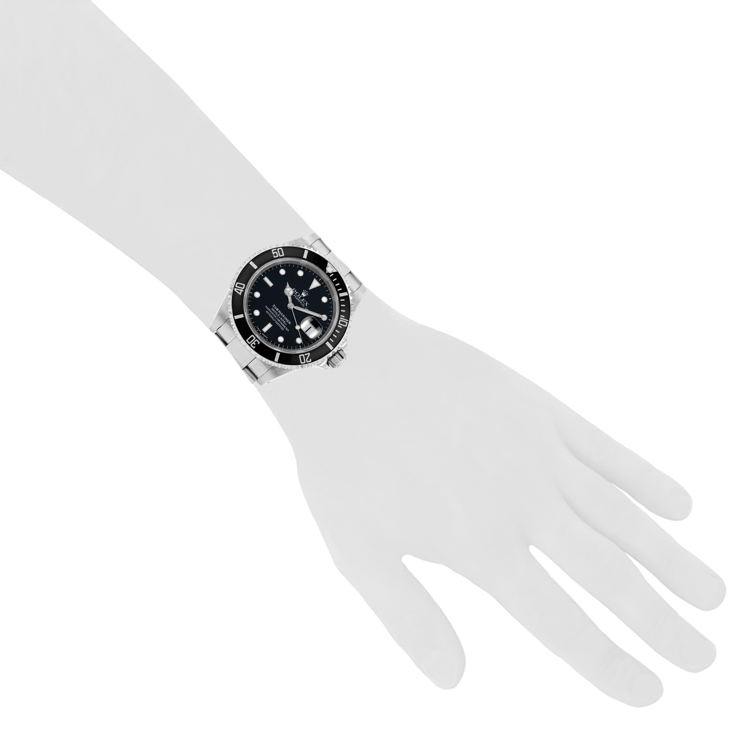 Montre Rolex Submariner Date en acier Ref: Rolex - 16610  Vers 2002 - Detail D1