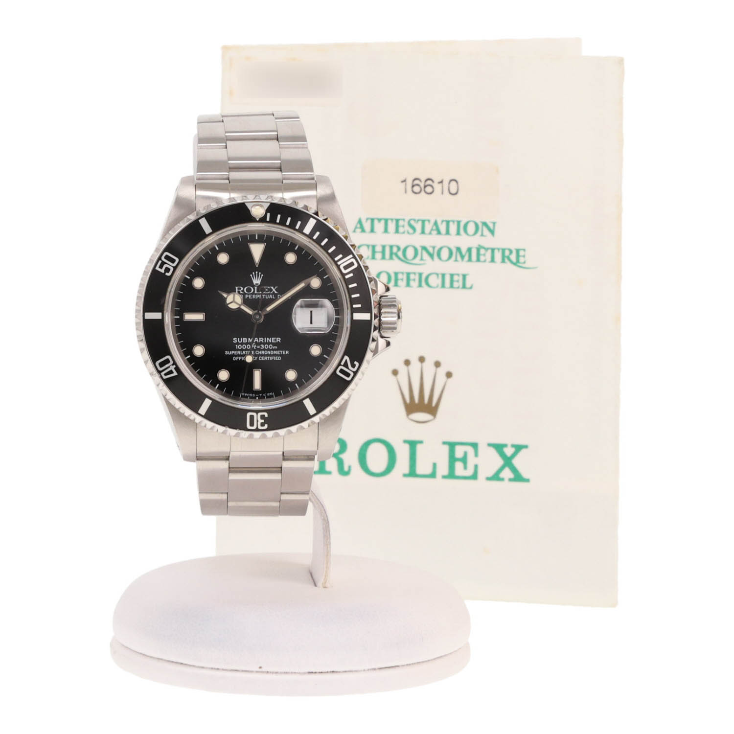 Orologio Rolex Submariner Date in acciaio, Ref.: Rolex - 16610  Circa 1996