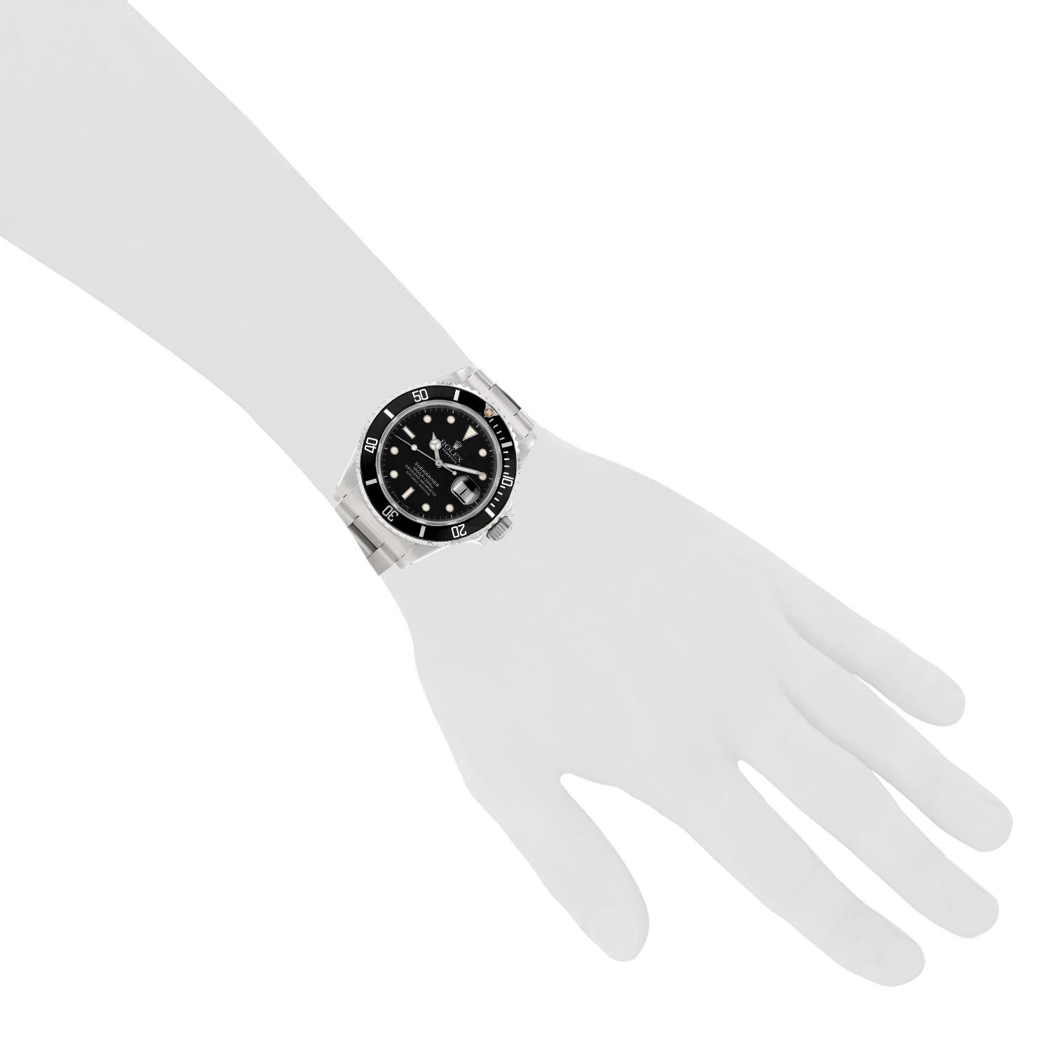 Rolex Submariner Date watch in steel, Ref: Rolex - 16800  Circa 1986 - Detail D1