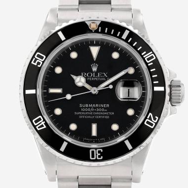 Montre Rolex Submariner Date en acier Ref: Rolex - 16800  Vers 1986