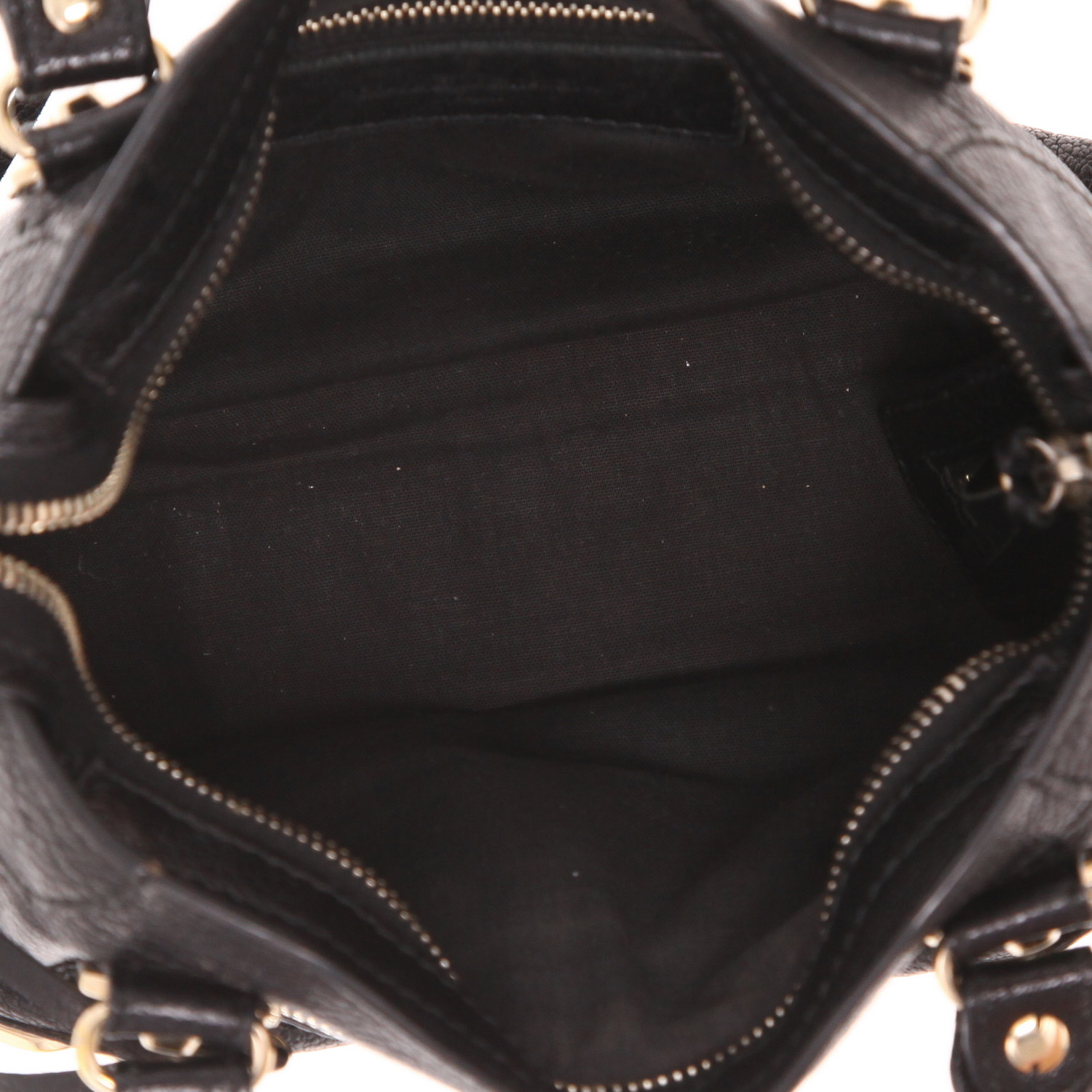 Borsa a tracolla Balenciaga City, modello piccolo, in pelle nera - Detail D3