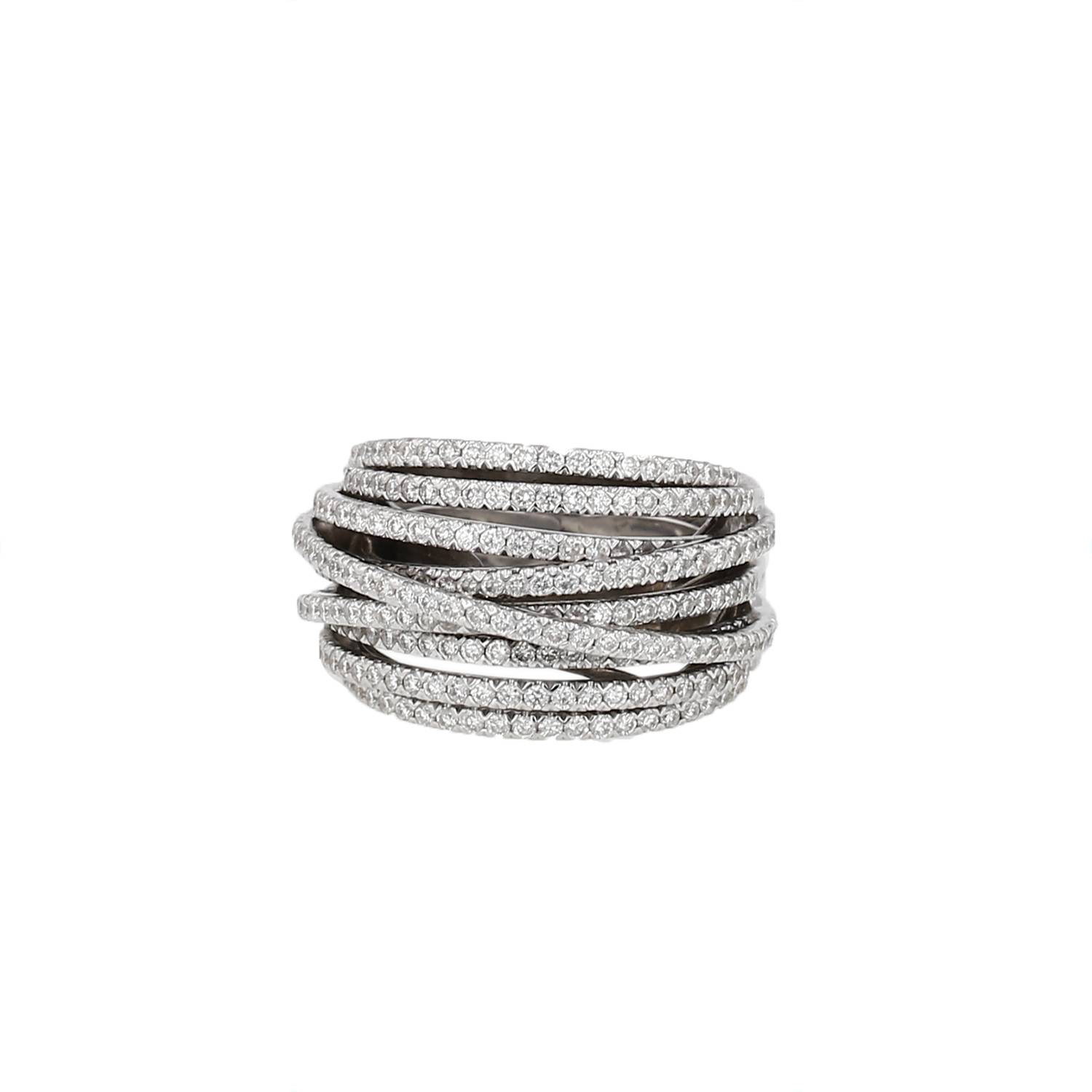 Bague Messika Meli-Melo Or Blanc Diamants Occasion