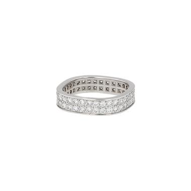 Anello Dinh Van Alliance Carrée in oro bianco e diamanti