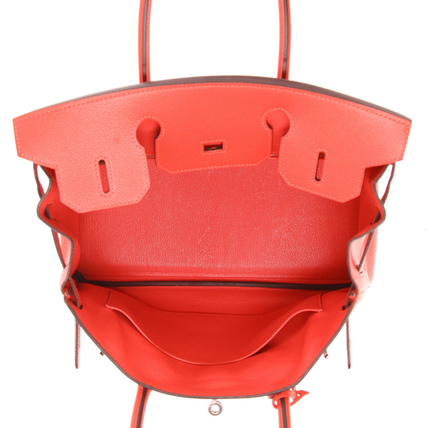 Bolso Hermès Birkin de 30 cm, de piel Epsom en color rosa Bougainvillier - Detail D3