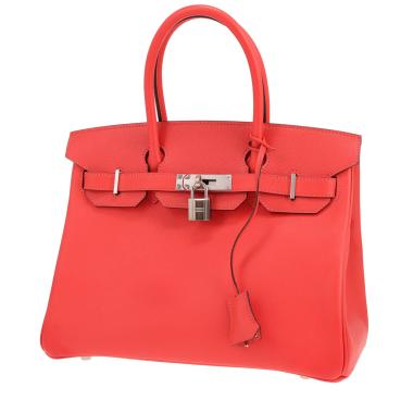 Borsa Hermès Birkin da 30 cm in pelle Epsom color Rosa Bougainvillier