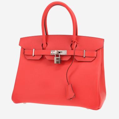 Sac à main Hermès  Birkin 30 cm en cuir epsom Rose Bougainvillier