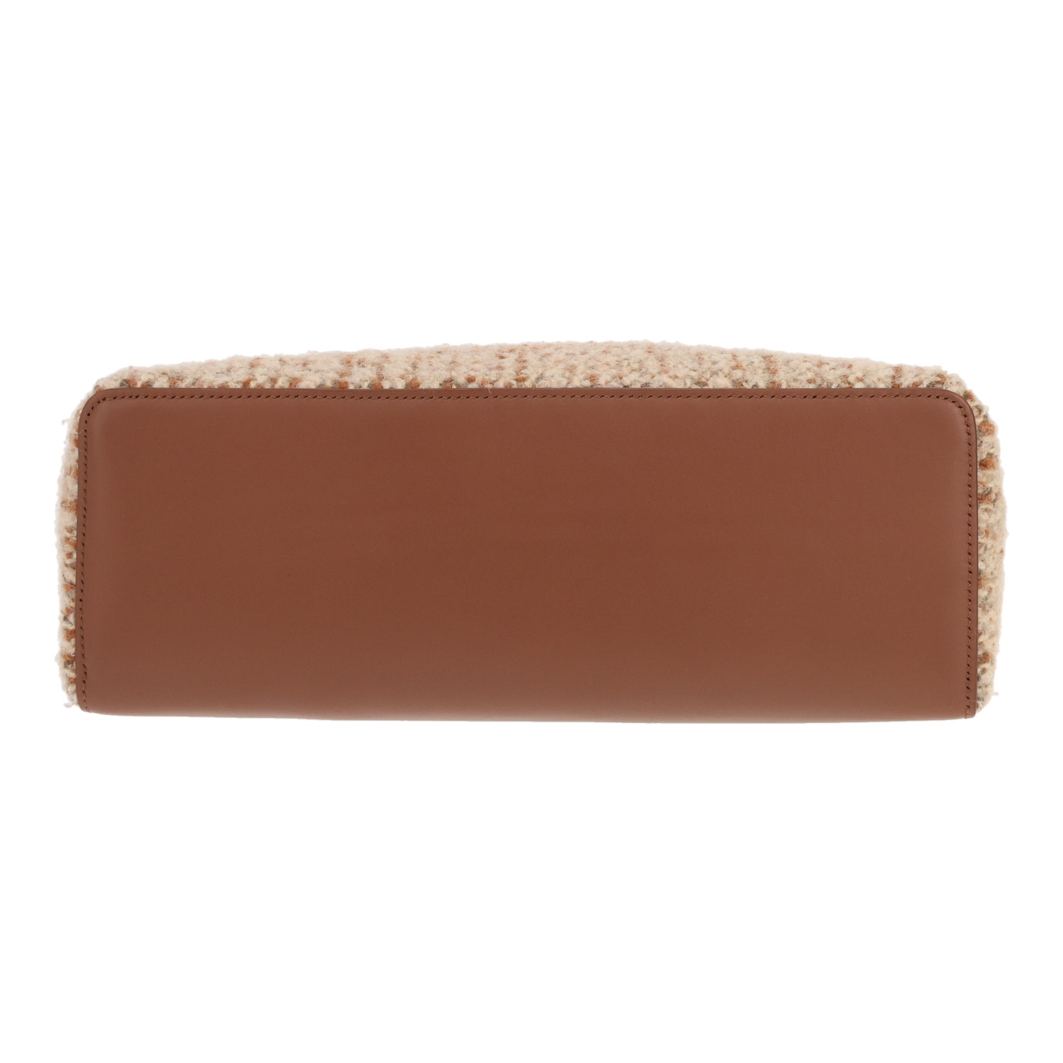 Loro Piana L 27 handbag in wool and brown leather - Detail D1